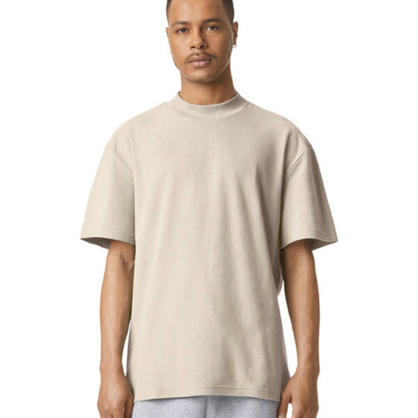 Pique Unisex Mockneck T-Shirt Thumbnail