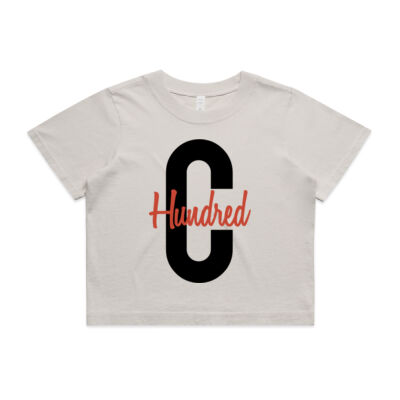 1hundred Ladies Faded Crop Tee Thumbnail